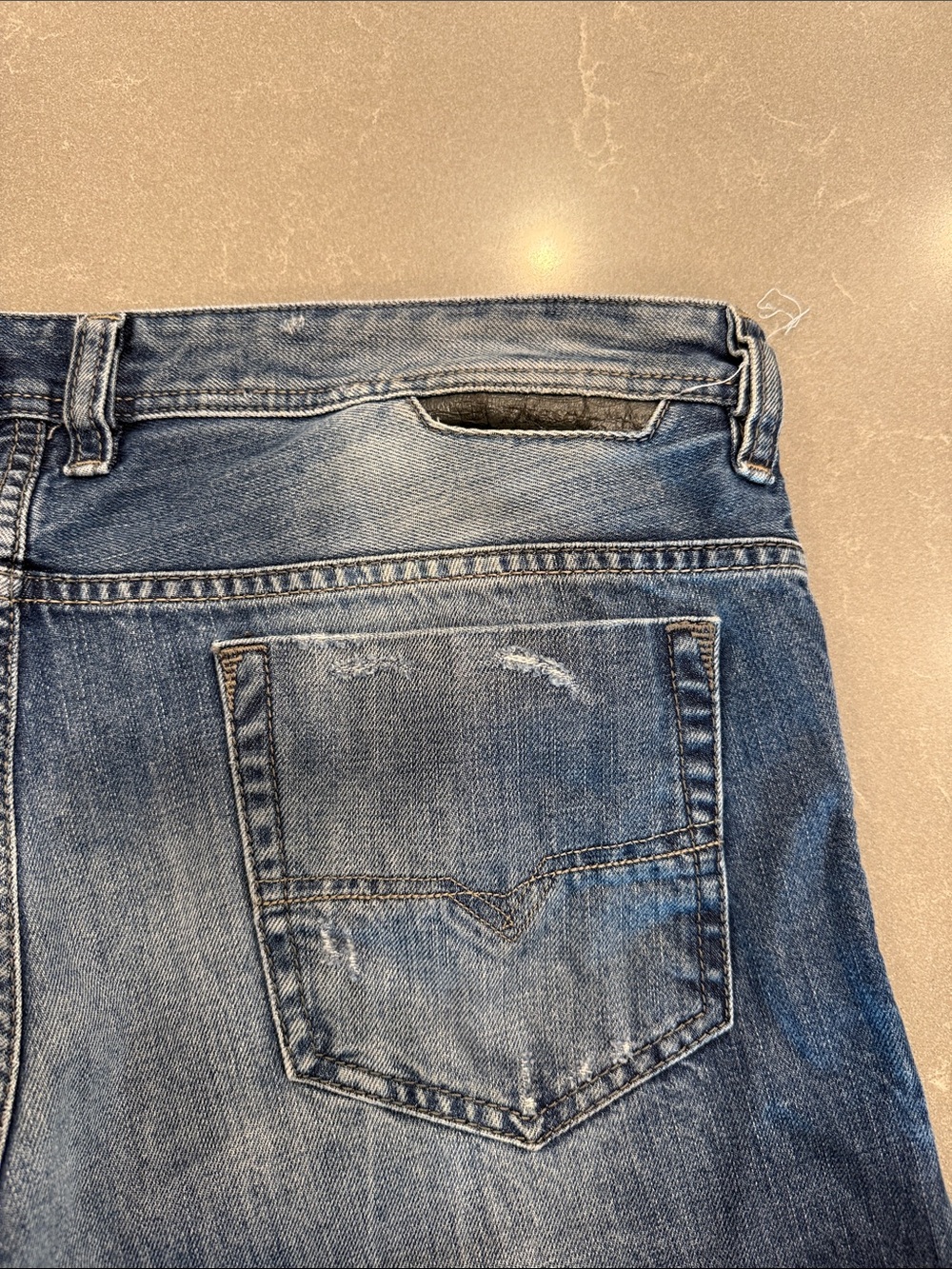 Diesel Relaxed Distressed Blue Jeans 36x32 - Picture 5 of 6